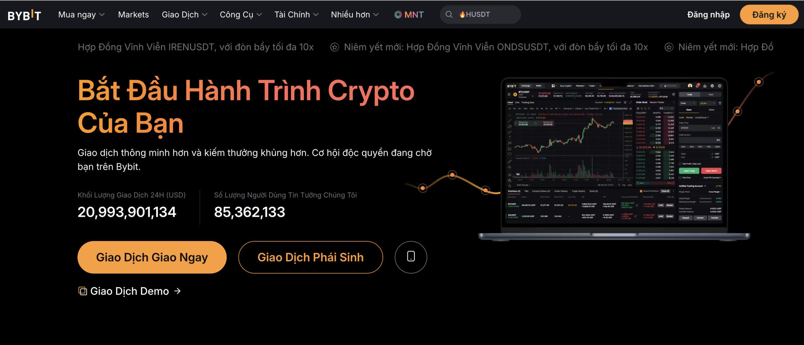 Giao dịch phái sinh ở Bybit