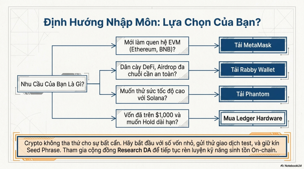 Hướng dẫn cách lựa chọn ví Crypto phù hợp với người mới
