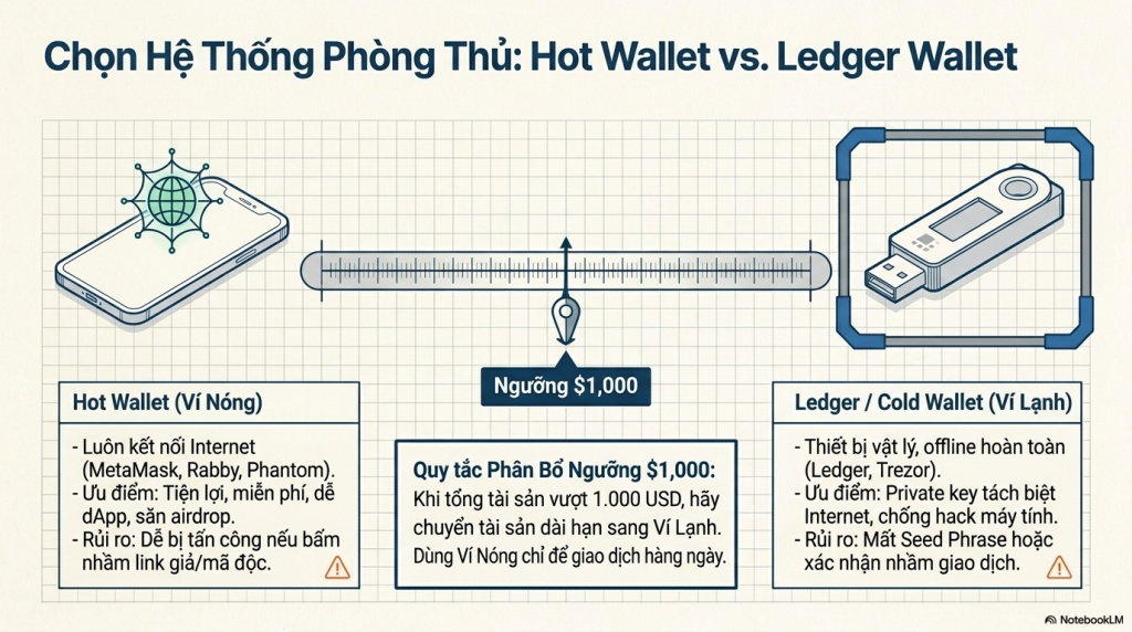 Phân Loại Cơ Bản: Hot Wallet Và Ví Lạnh