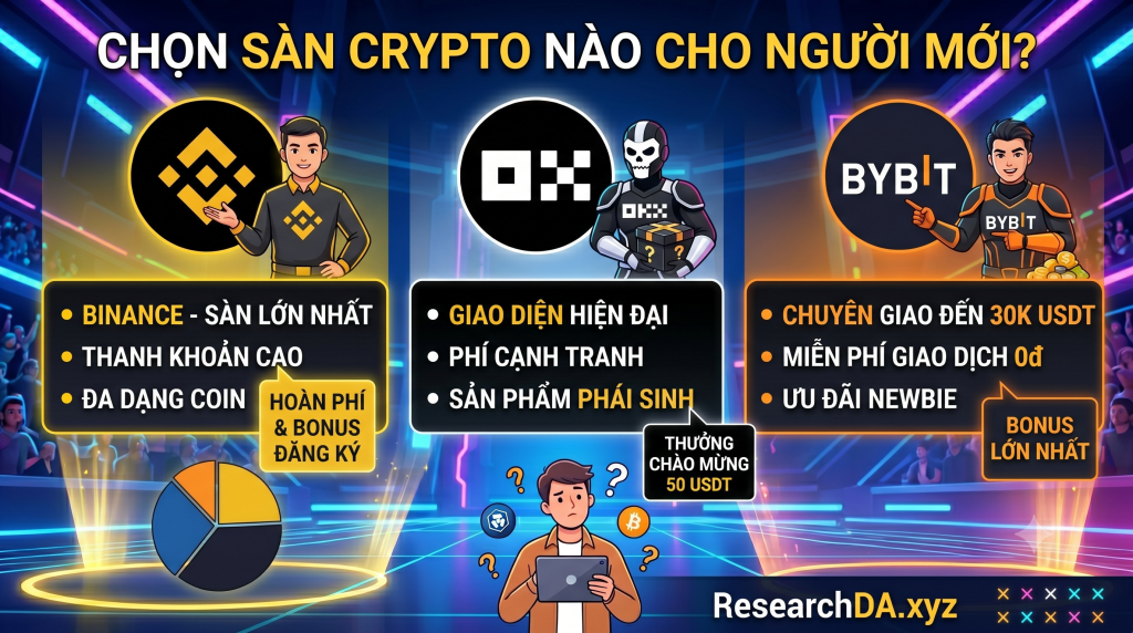 Hướng Dẫn Lựa Chọn Sàn Giao Dịch Crypto Dành Cho Người Mới